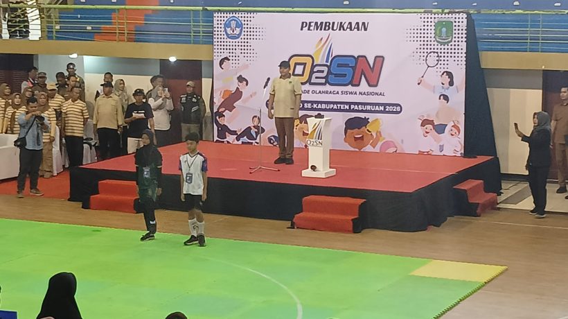Buka O2SN Tingkat SD, Bupati Pasuruan H.M. Rusdi Sutejo Tekankan Sportivitas dan Penjaringan Bibit Atlet