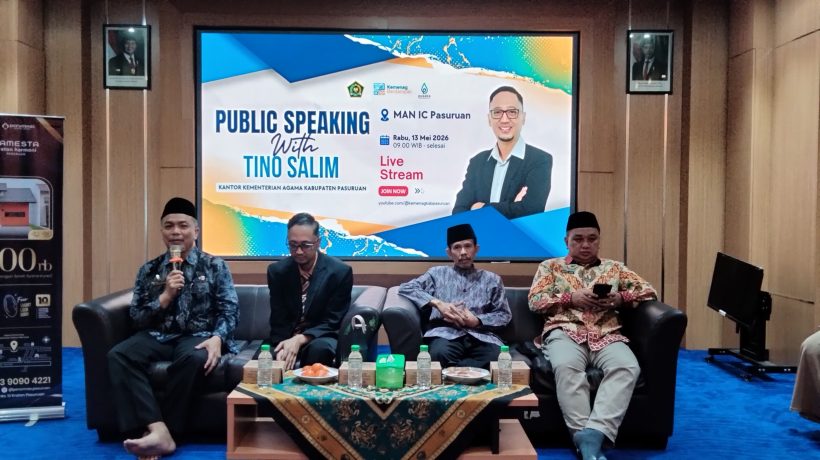 Tingkatkan Kualitas Pelayanan, Kemenag Kab. Pasuruan Gandeng Tino Salim Gembleng Skill Public Speaking Pegawai