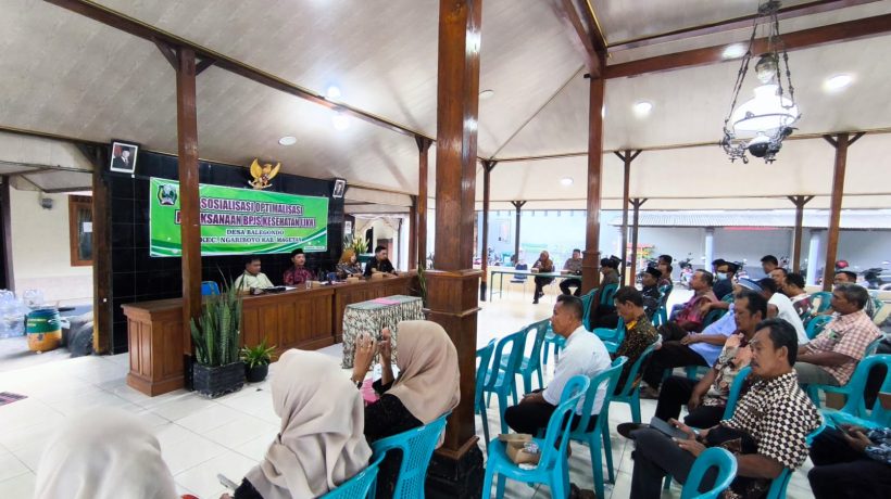 Pastikan Hak Kesehatan Warga Kurang Mampu, Pemdes Balegondo Bersama Jamkeswatch Sosialisasikan BPJS Kesehatan
