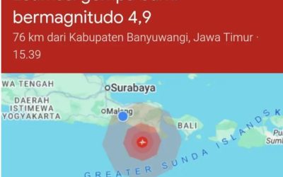 Gempa Magnitudo 5,1 Guncang Jember, Getaran Terasa Kuat hingga Banyuwangi dan Bali