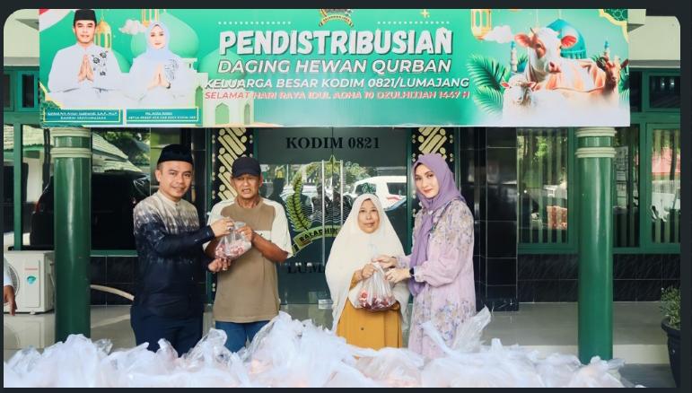 Sembelih 6 Hewan Kurban, Dandim: Iduladha Perkuat Nilai Keikhlasan dan Kepedulian
