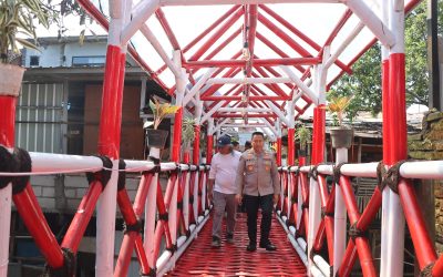 Polres Batu Rampungkan Jembatan Merah Putih Presisi, Akses Warga Kini Lebih Aman