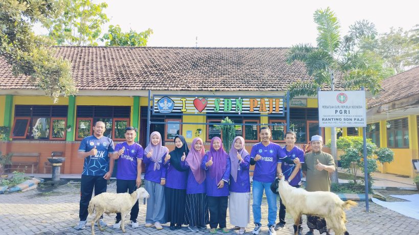 Sejarah Baru, SDN Paji Lamongan Gelar Penyembelihan Hewan Qurban Pertama Kali Hasil Gotong Royong Guru dan Wali Murid