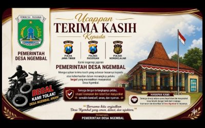 Berantas Aksi Begal, Pemdes Ngembal Beri Apresiasi Setinggi-tingginya Kepada Jajaran Kepolisian