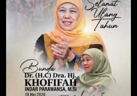 Segenap Redaksi dan Karyawan Java66news.com Ucapkan Selamat Milad untuk Dr. (H.C.) Dra. Hj. Khofifah Indar Parawansa, M.Si.