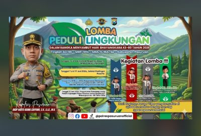 Sambut Hari Bhayangkara ke-80, Polres Pasuruan Gelar Lomba Peduli Lingkungan Tingkat Pelajar Se-Kabupaten