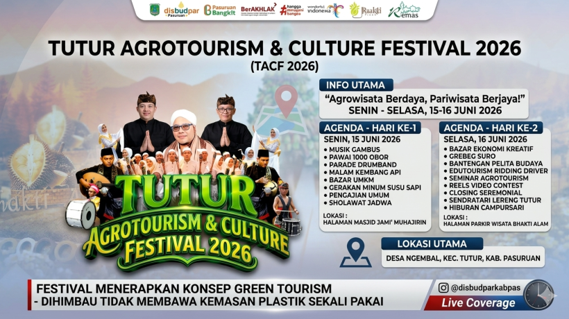 Sinergi Agrowisata dan Tradisi, Tutur Agrotourism & Culture Festival 2026 Siap Digelar Penuh Kemeriahan