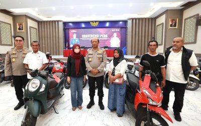 Polda Jatim Kembalikan Motor Korban Curanmor dan Begal Tanpa Biaya