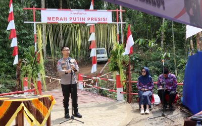 Polres Trenggalek Bangun Jembatan Merah Putih Presisi Penggerak Ekonomi Desa
