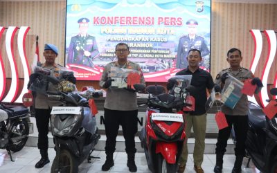 Polres Madiun Kota Ungkap 3 Kasus Curanmor 4 Orang Residivis Diamankan