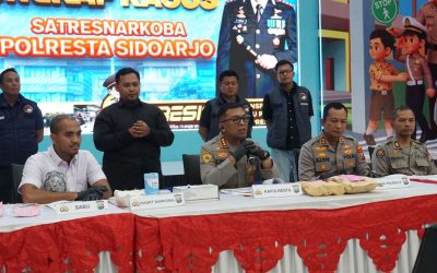 Polresta Sidoarjo Ungkap Peredaran Narkotika Jaringan Internasional, Dua WNA Diamankan