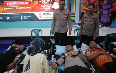 Jelang Hari Bhayangkara ke-80, Polresta Sidoarjo Gelar Donor Darah