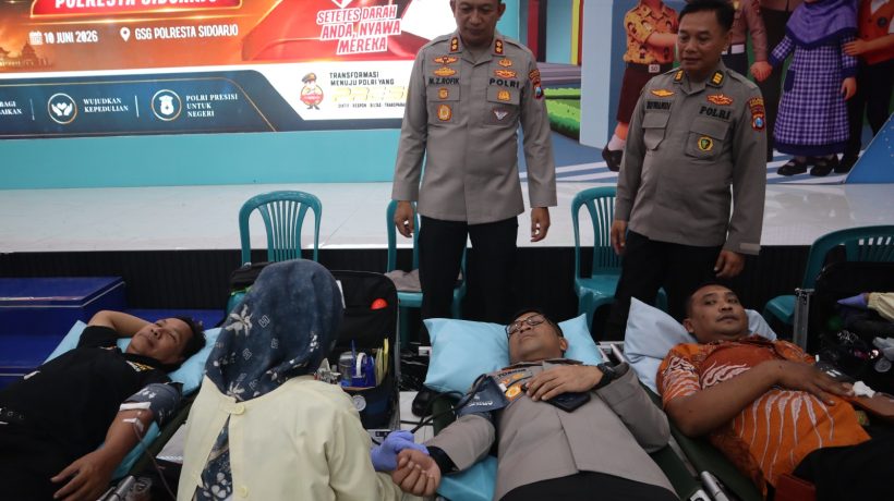 Jelang Hari Bhayangkara ke-80, Polresta Sidoarjo Gelar Donor Darah