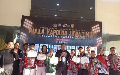 Kontingen Karate Polres Pasuruan Raih Lima Medali pada Kejuaraan HUT Bhayangkara ke-80 Tahun 2026