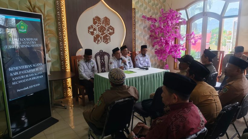 Sinergi Cegah Konflik, KUA Pusaka Purwodadi Pasuruan Gelar Rakor Penguatan Early Warning System