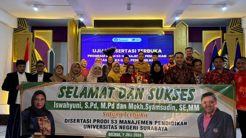 Dua Kabid Dinas Pendidikan Kabupaten Pasuruan Resmi Raih Gelar Doktor di Unesa