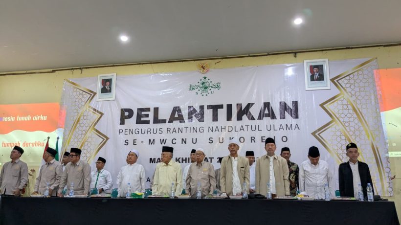 Perkokoh Sinergi Umat, Kepala KUA Pusaka Sukorejo Hadiri Pelantikan Ratusan Pengurus Ranting NU