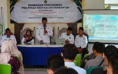Bekali 30 Catin Ilmu Rumah Tangga, KUA Kecamatan Grati Gelar Binwin Angkatan 16