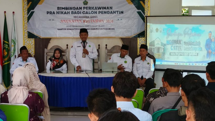 Bekali 30 Catin Ilmu Rumah Tangga, KUA Kecamatan Grati Gelar Binwin Angkatan 16
