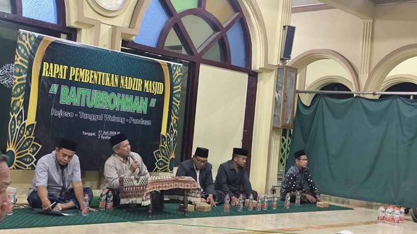 Amankan Aset Wakaf, KUA Pandaan Fasilitasi Pembentukan dan Pembinaan Nadzir Masjid Baiturrohman Tunggulwulung