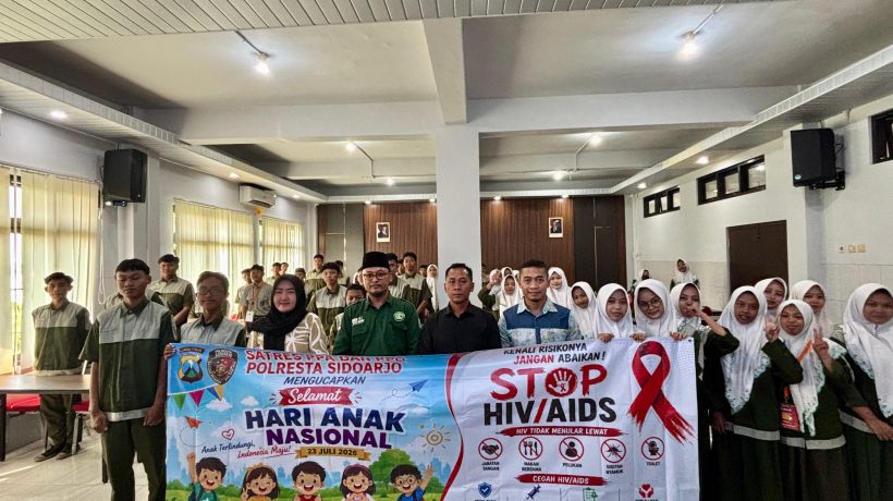 Hari Anak Nasional, Polresta Sidoarjo Edukasi Bahaya HIV/AIDS di Kalangan Pelajar