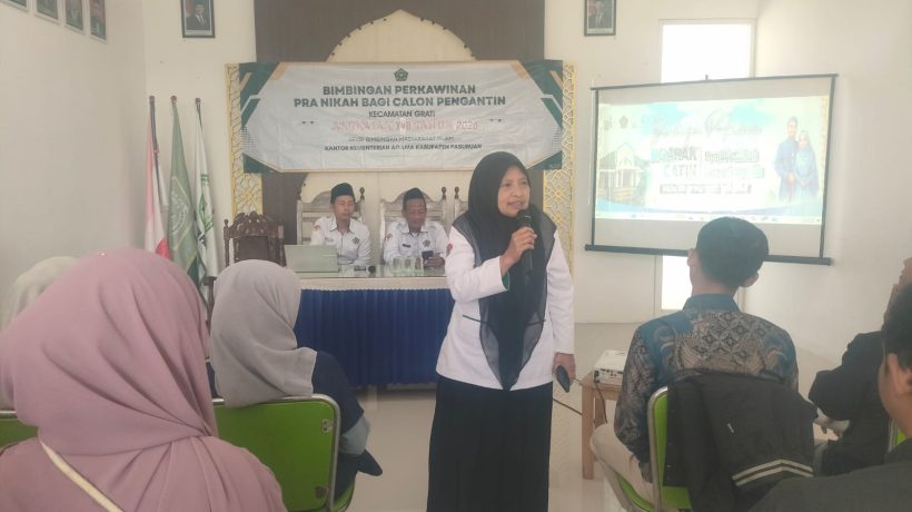 Bekali 30 Calon Pengantin, Ustadzah Mutmainnah Kupas Tuntas Rahasia Keluarga Sakinah di Bimwin KUA Grati Angkatan XVII