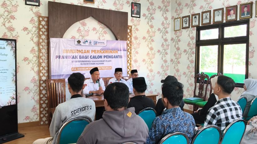 Siapkan Keluarga Sakinah, KUA Winongan Pasuruan Bekali 15 Pasang Catin Lewat BIMWIN