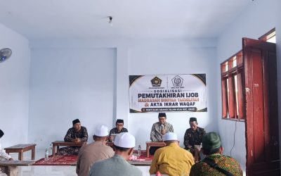 Perkuat Legalitas Lembaga, KUA Grati Sosialisasikan Pemutakhiran Izop Madin dan Akta Ikrar Wakaf
