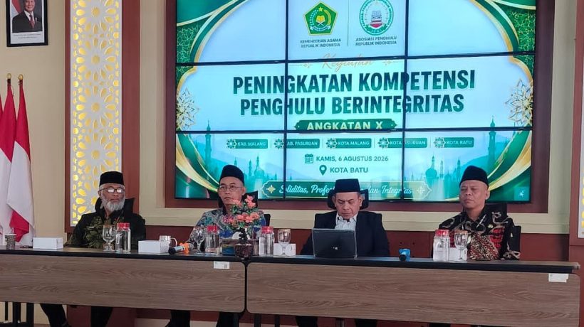 Tingkatkan Pelayanan Nikah dan Integritas KUA, Kanwil Kemenag Jatim Gelar Peningkatan Kompetensi Penghulu Angkatan X di Kota Batu