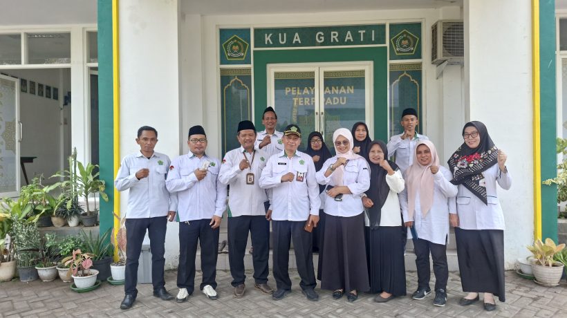 Tinjau KUA Grati, Kanwil Kemenag Jatim Matangkan Kesiapan Kunjungan Bappenas RI