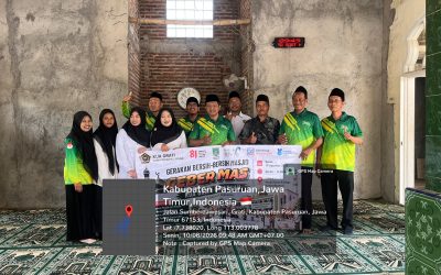 Sukseskan Program Kemenag, KUA Pusaka Grati Bersihkan Masjid di Desa Kalipang dan Sumberdawesari