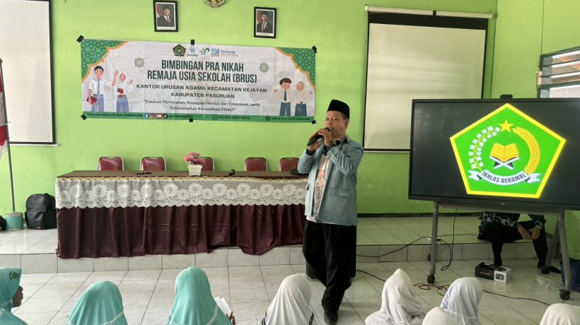 KUA Kejayan Gelar BRUS di SMP Negeri 1 Kejayan, Bekali Siswa dengan Pemahaman Kehidupan Remaja
