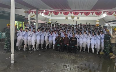 Paskibra Kecamatan Tutur Tunjukkan Semangat Luar Biasa, Hujan Deras Tak Surutkan Pengabdian di Lapangan Nongkojajar
