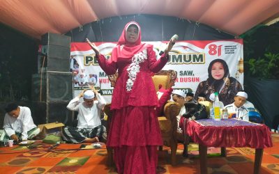 Peringati Maulid Nabi dan HUT RI ke-81, Warga Kenep Krajan Beji Gelar Pengajian Bersama Bu Nyai Viral Pasuruan