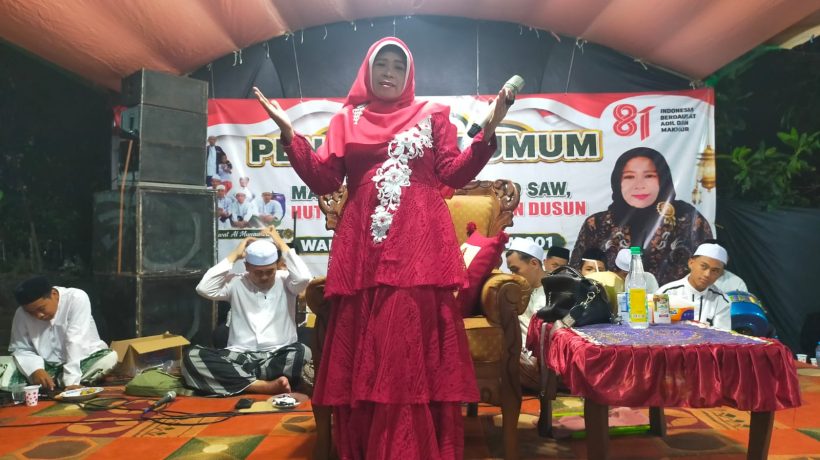 Peringati Maulid Nabi dan HUT RI ke-81, Warga Kenep Krajan Beji Gelar Pengajian Bersama Bu Nyai Viral Pasuruan