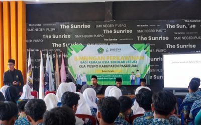 Bentengi Generasi Muda, KUA Puspo dan Mahasiswa PPL UINSA Gelar Sosialisasi BRUS di SMKN 1 Puspo