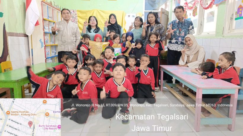 Tumbuhkan Budaya Literasi Sejak Dini, Dispusip Surabaya Edukasi Siswa TK Tunas Adipura