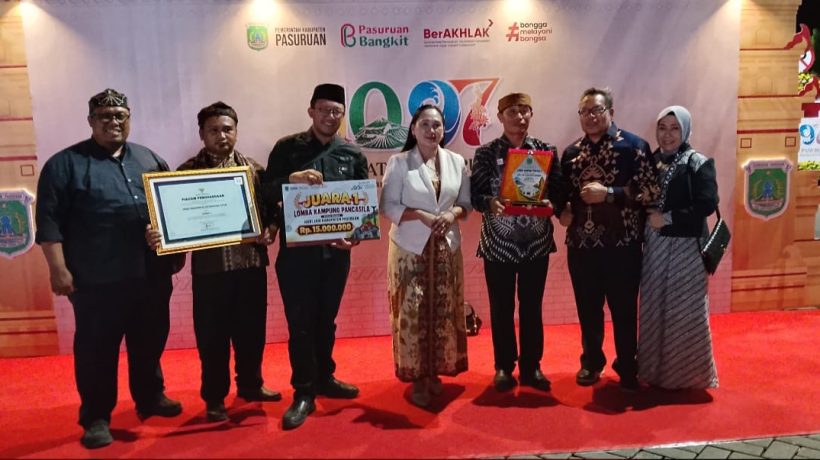 Desa Ngadirejo Sabet Juara 1 Kampung Pancasila Pasuruan berkat Pembiasaan Budaya Gotong Royong