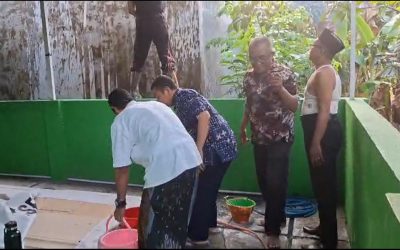 Dinding KUA Pusaka Rembang Dikepung Hawa Panas Kebakaran Rumah, Pegawai Panik Langsung Siram Tembok!