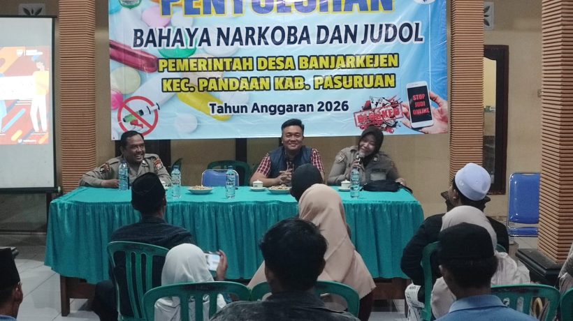 Pemdes Banjarkejen dan Polsek Pandaan Gelar Penyuluhan Bahaya Narkoba serta Judi Online, Kades Beri Apresiasi