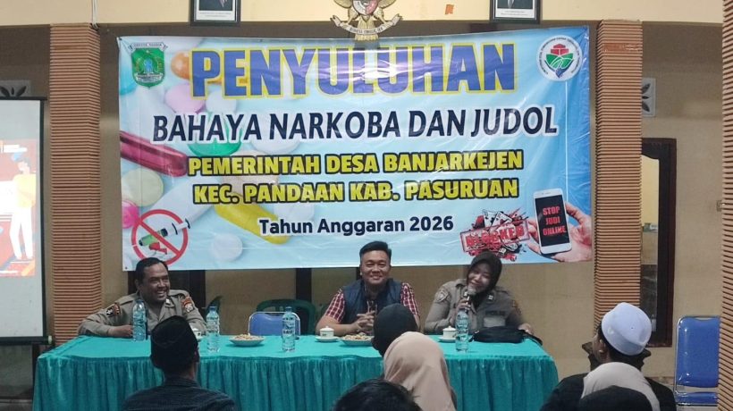 Pemdes Banjarkejen dan Polsek Pandaan Gelar Penyuluhan Bahaya Narkoba serta Judi Online, Kades Beri Apresiasi