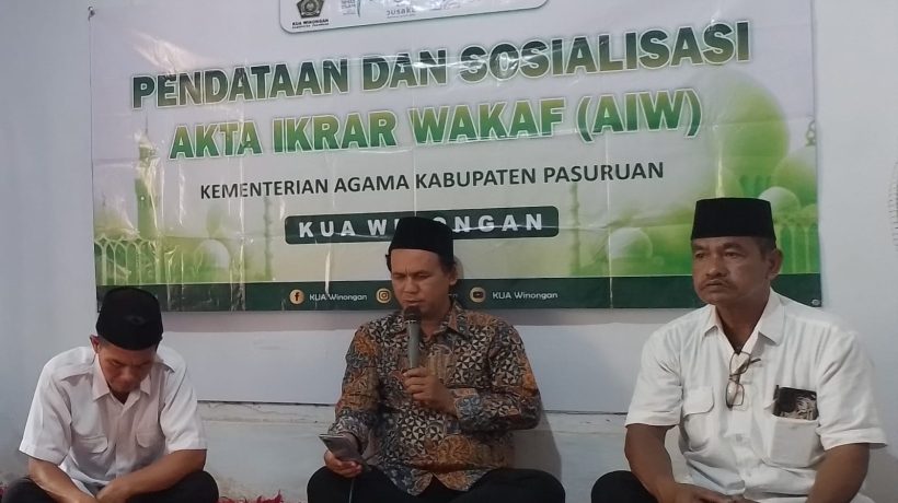 Sosialisasi AIW, Kepala KUA Winongan : Tonggak Awal Berpindahnya Kepemilikan Aset